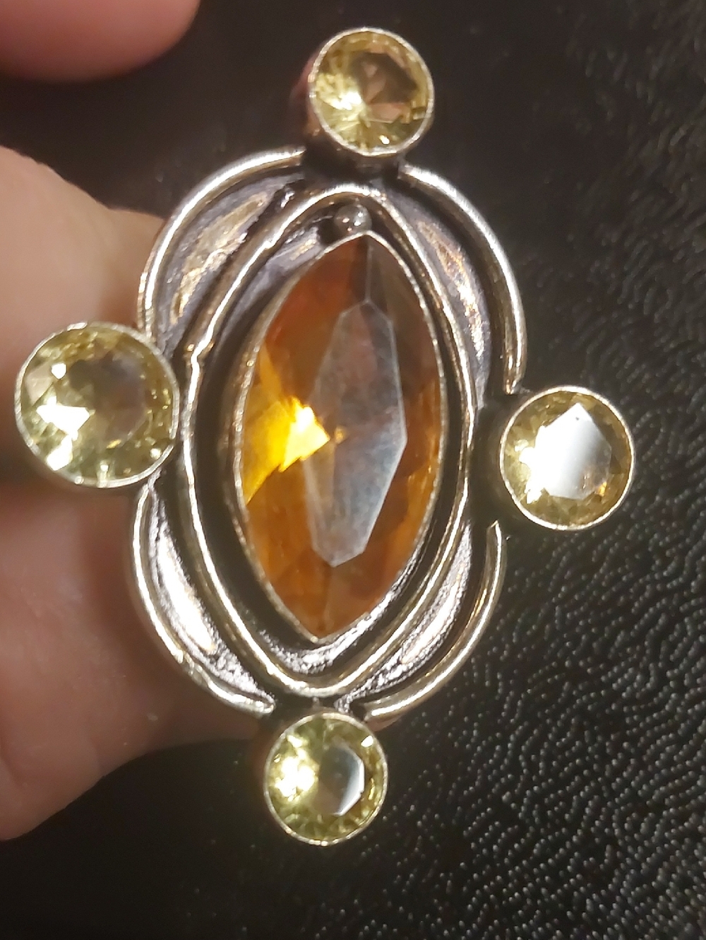 Citrine Gemstone Sterling Silver 925 Ring